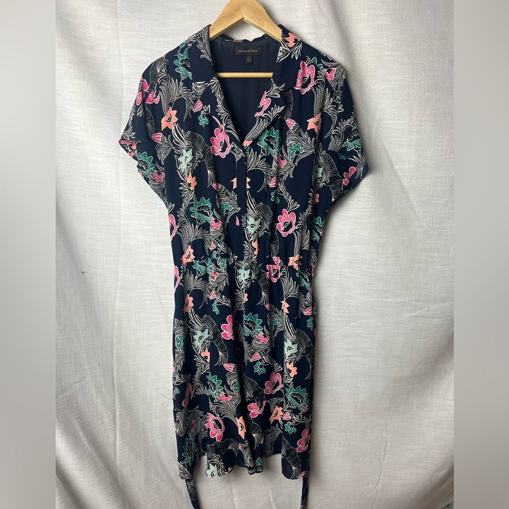 Banana Republic Bright Colorful Floral Kimono Dress Women’s 10